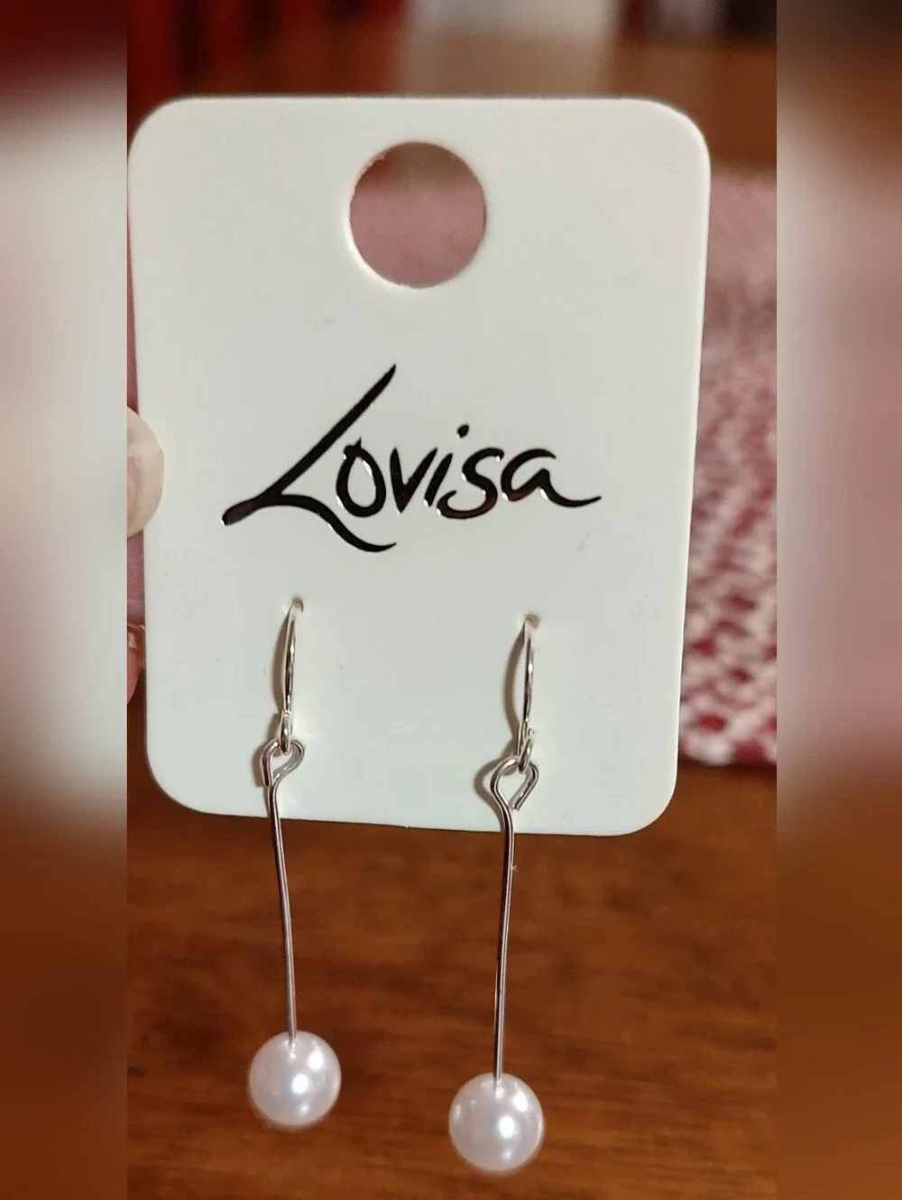 Lovisa Silver Pearl Drop Earrings - White Pearlescent Beads